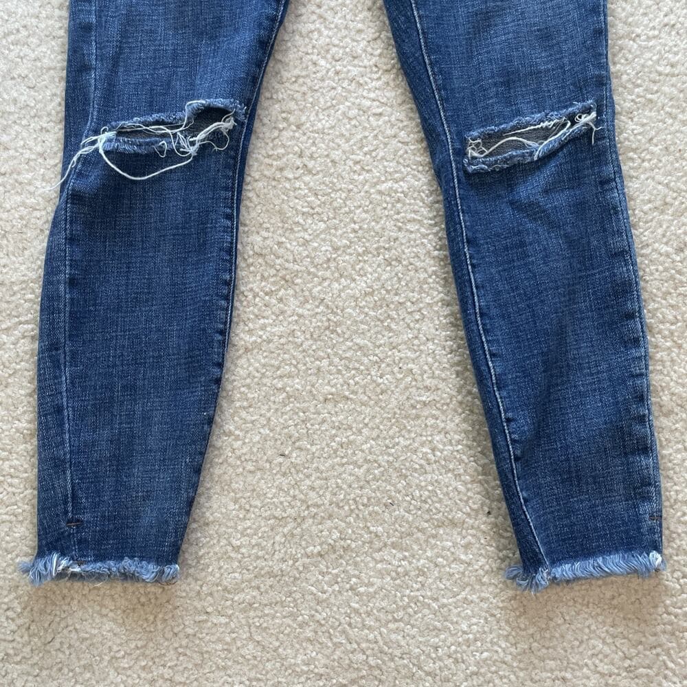 One X One Teaspoon Jeans Womens Size 26 Blue Distressed High Waist Freebird II - Thumbnail 5