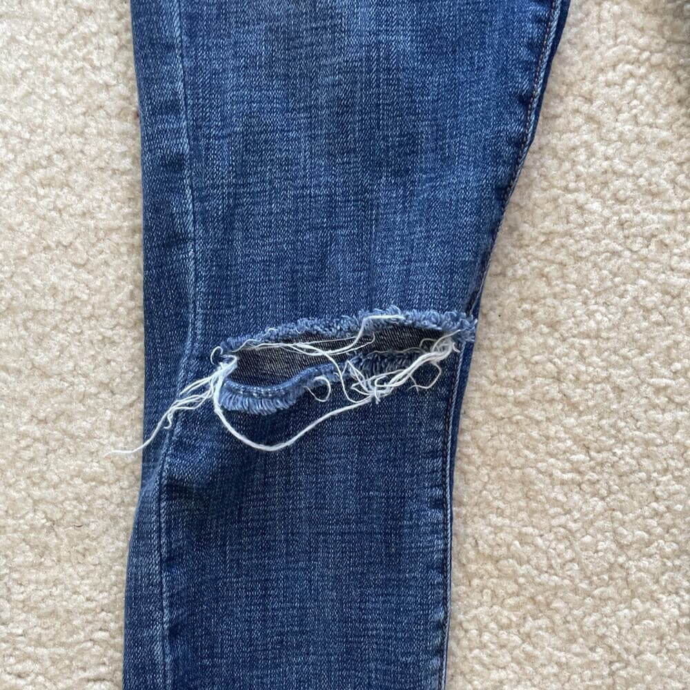 One X One Teaspoon Jeans Womens Size 26 Blue Distressed High Waist Freebird II - Thumbnail 3