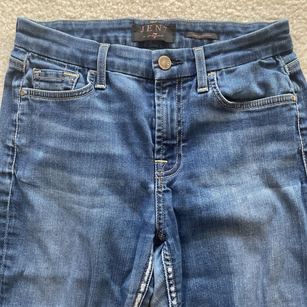 7 For All Mankind Jeans Jen7 Ankle Skinny Womens Size 2 Preowned - Thumbnail 11