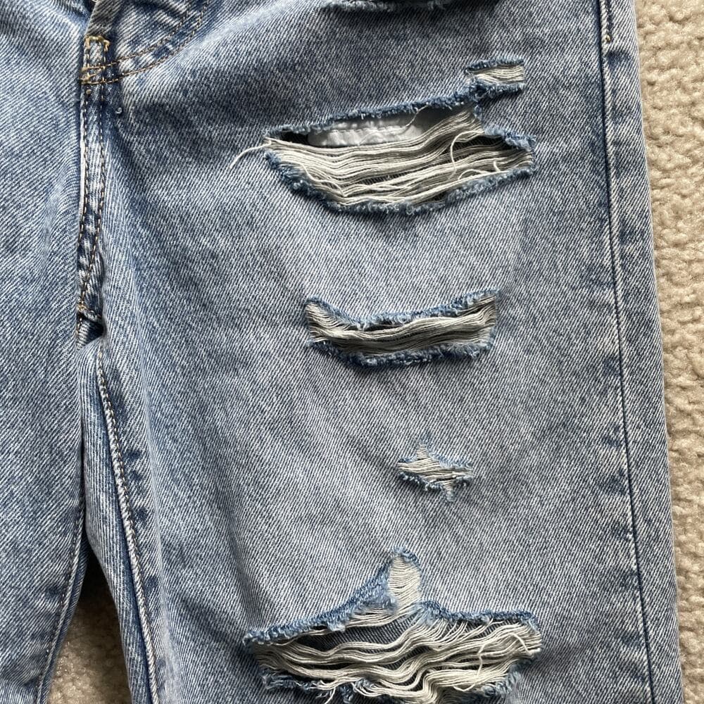 Levis Ribcage Straight Ankle Distressed Rough Hem Womens Size 29 - Thumbnail 3
