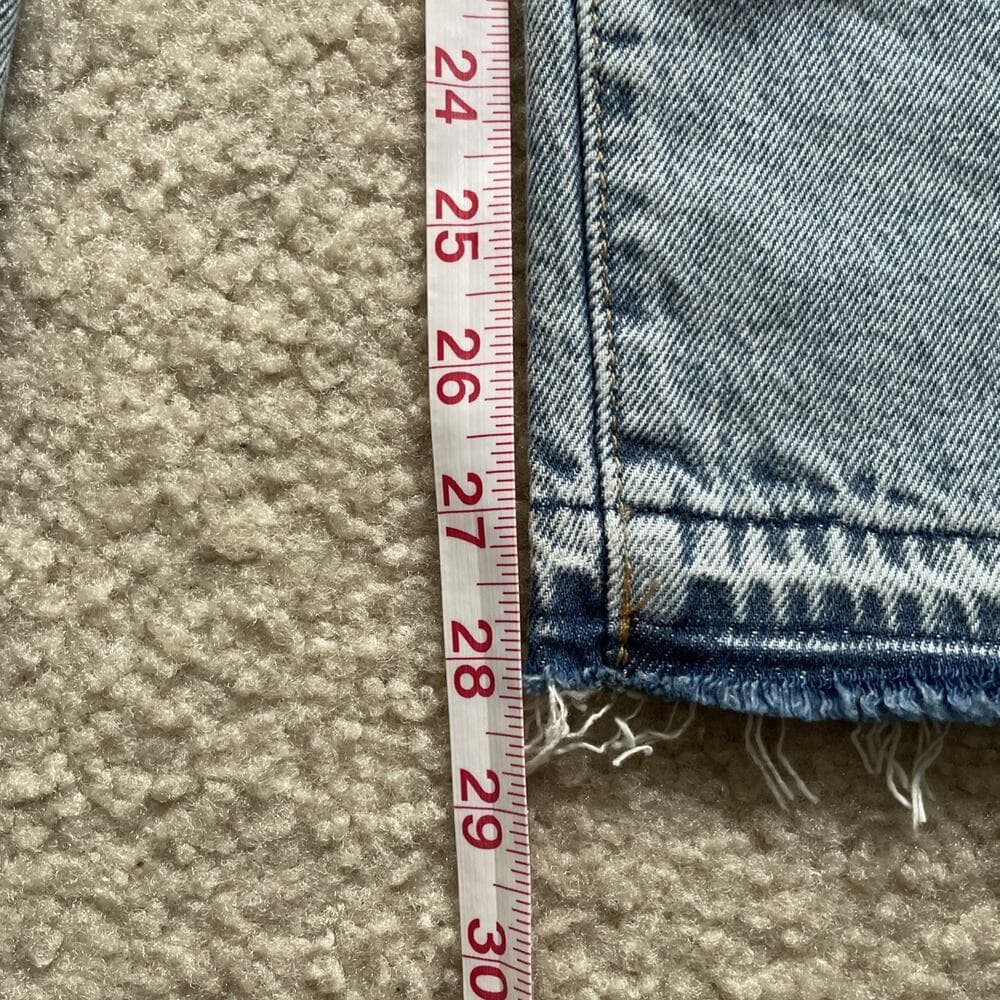 Levis Ribcage Straight Ankle Distressed Rough Hem Womens Size 29 - Thumbnail 7