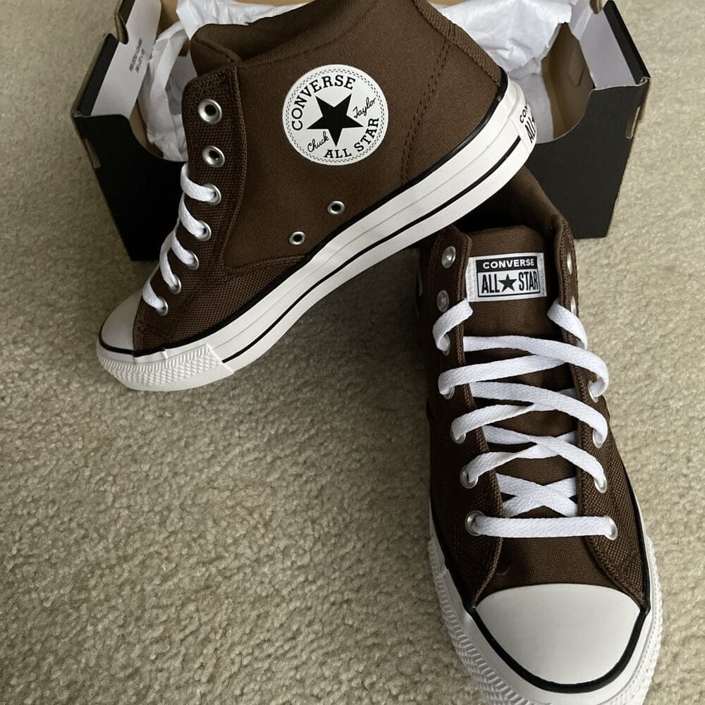 NWB Converse Malden Street Mid Grounded Brown Canvas Sneaker Men 11.5 Women 13.5 - Thumbnail 2