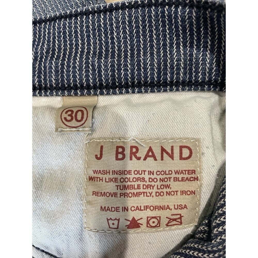 J Brand Womens Cass Vin Stripe w Zippers at Ankles Size 30 Preowned Excellent - Thumbnail 9