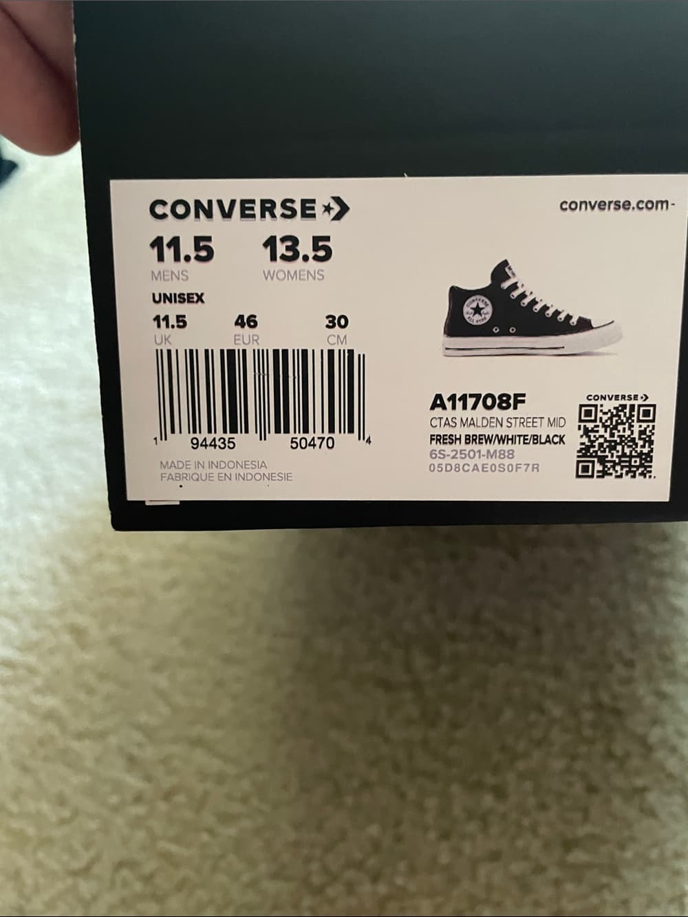 NWB Converse Malden Street Mid Grounded Brown Canvas Sneaker Men 11.5 Women 13.5 - Thumbnail 9