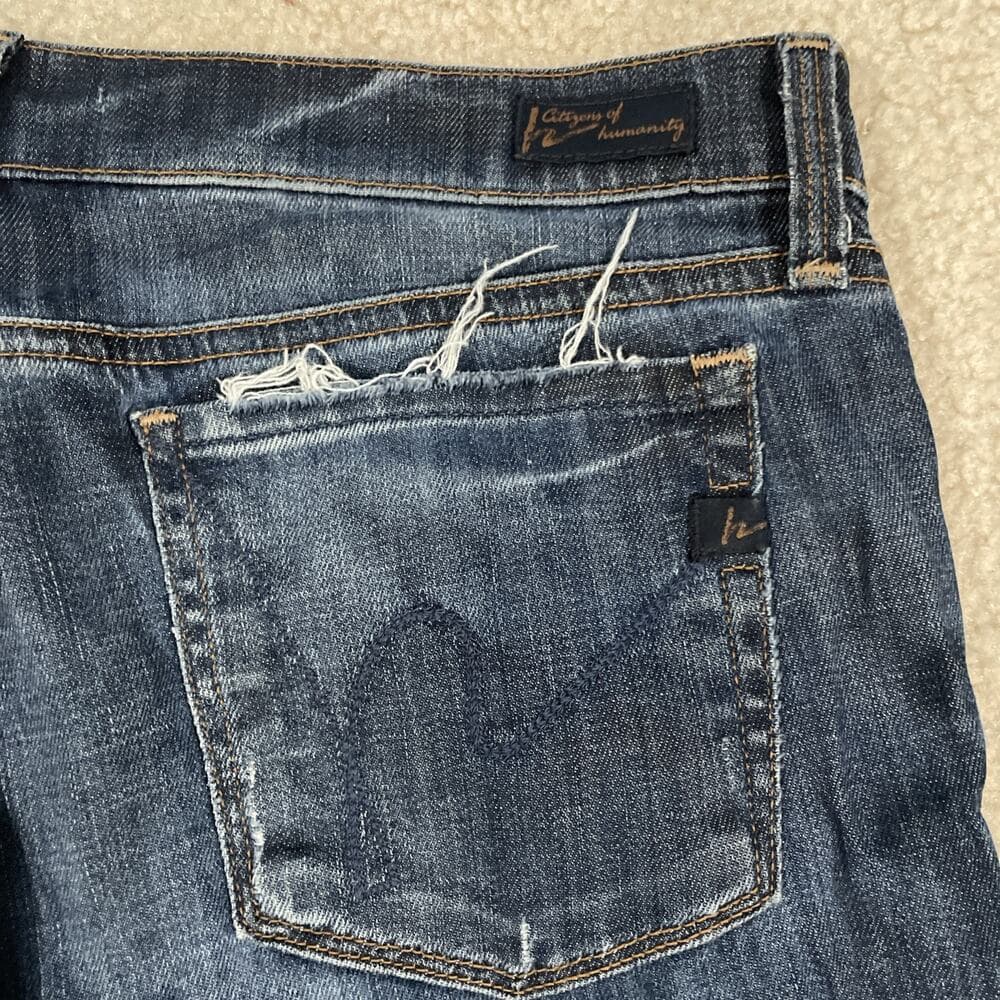 Citizens Of Humanity Womens Jeans Kelly 001 Low Waist Bootcut Size 28 Distressed - Thumbnail 13