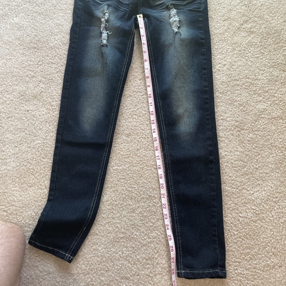 Free Culture Womens Jeans Size 7 Skinny Distressed Preowned Excellent - Thumbnail 6