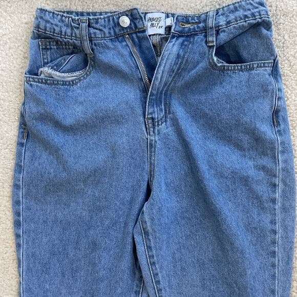 Princess Polly Blue Jeans Womens Size 4 Rough Hem Flare Leg Preowned - Thumbnail 10