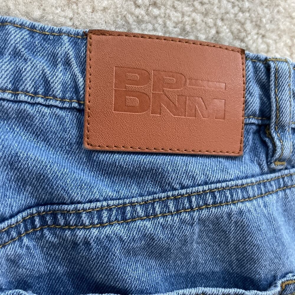 Princess Polly Blue Jeans Womens Size 4 Rough Hem Flare Leg Preowned - Thumbnail 8