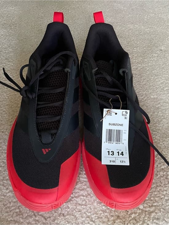 Adidas Subzone Basketball Black Red Carbon Athletic Sneakers Men’s Size 13 NWT - Thumbnail 10