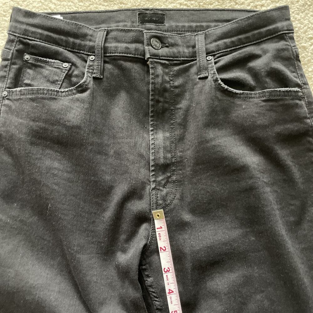 MOTHER Jeans High Waisted Rider Ankle Women's 31 Black "Not Guilty" Straight Leg - Thumbnail 13