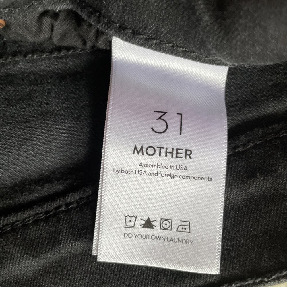 MOTHER Jeans High Waisted Rider Ankle Women's 31 Black "Not Guilty" Straight Leg - Thumbnail 4