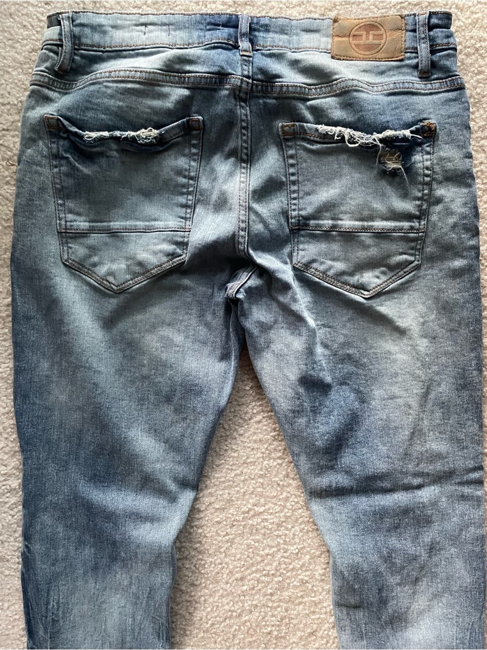Jordan Craig Blue Slim Distressed Men’s Jeans Size 34x32 (closer to 30” inseam) - Thumbnail 11