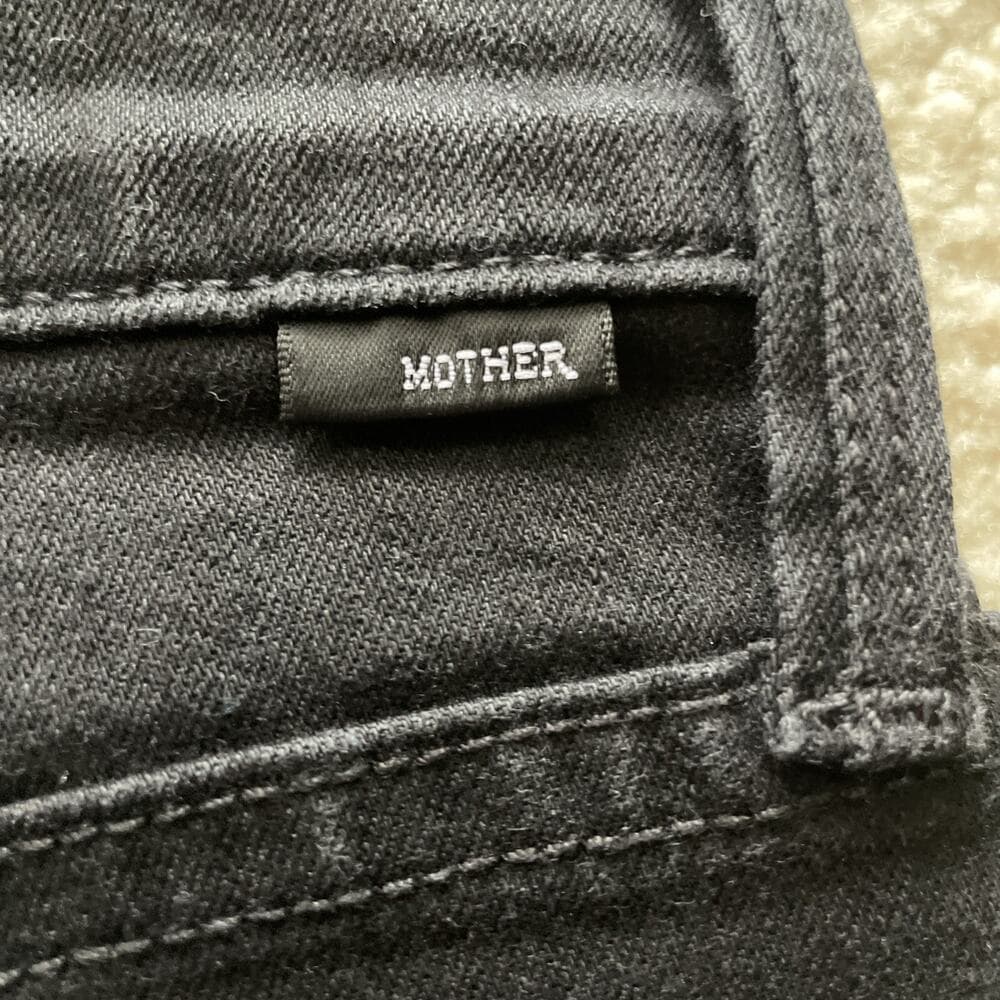 MOTHER Jeans High Waisted Rider Ankle Women's 31 Black "Not Guilty" Straight Leg - Thumbnail 11