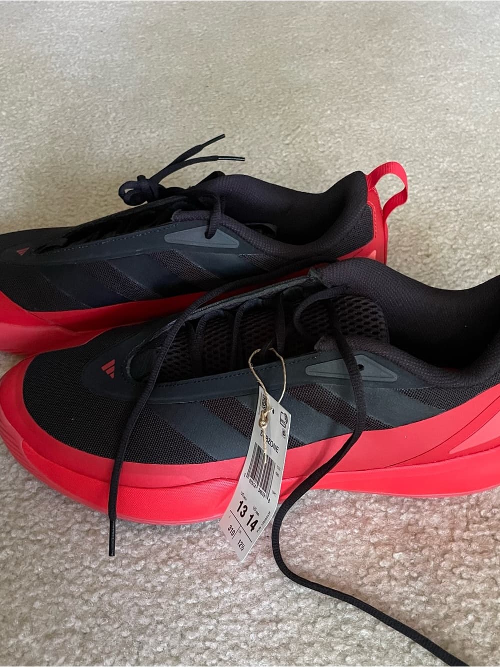 Adidas Subzone Basketball Black Red Carbon Athletic Sneakers Men’s Size 13 NWT - Thumbnail 4