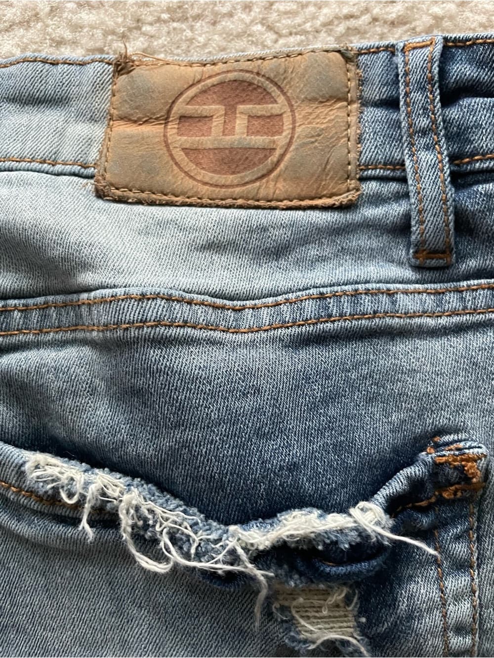 Jordan Craig Blue Slim Distressed Men’s Jeans Size 34x32 (closer to 30” inseam) - Thumbnail 10