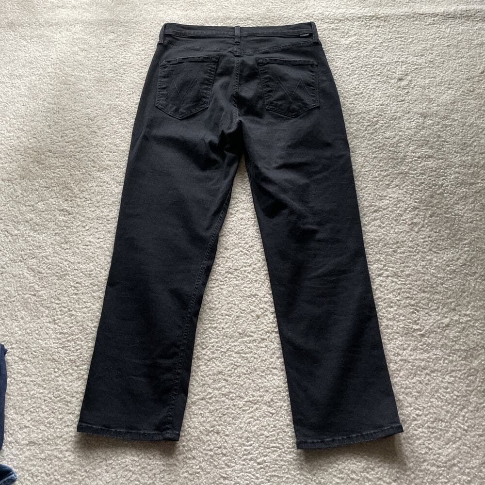 MOTHER Jeans High Waisted Rider Ankle Women's 31 Black "Not Guilty" Straight Leg - Thumbnail 9