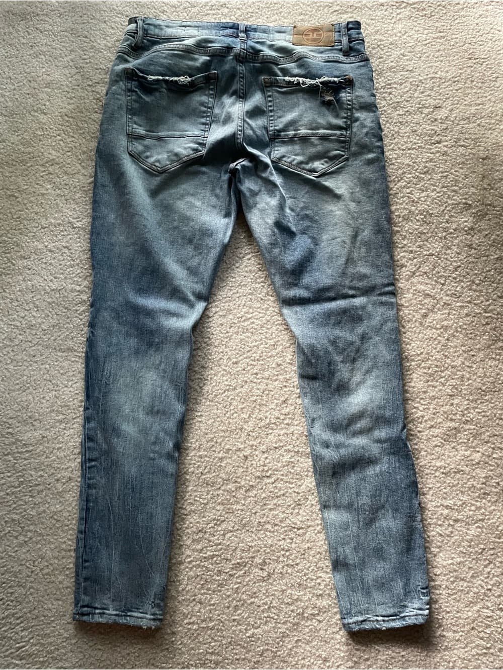 Jordan Craig Blue Slim Distressed Men’s Jeans Size 34x32 (closer to 30” inseam) - Thumbnail 12