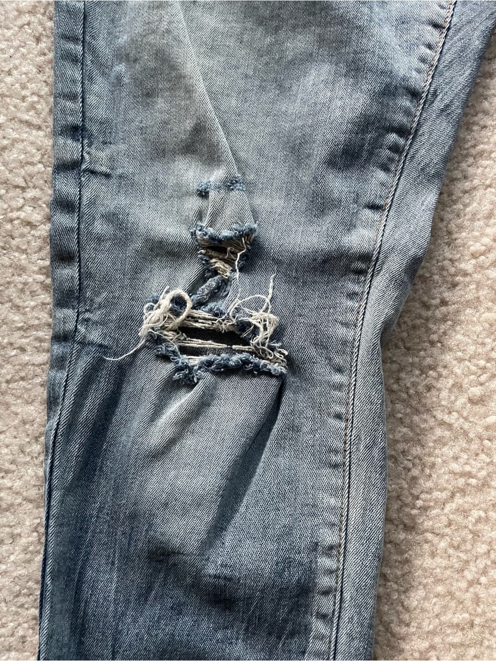 Jordan Craig Blue Slim Distressed Men’s Jeans Size 34x32 (closer to 30” inseam) - Thumbnail 6