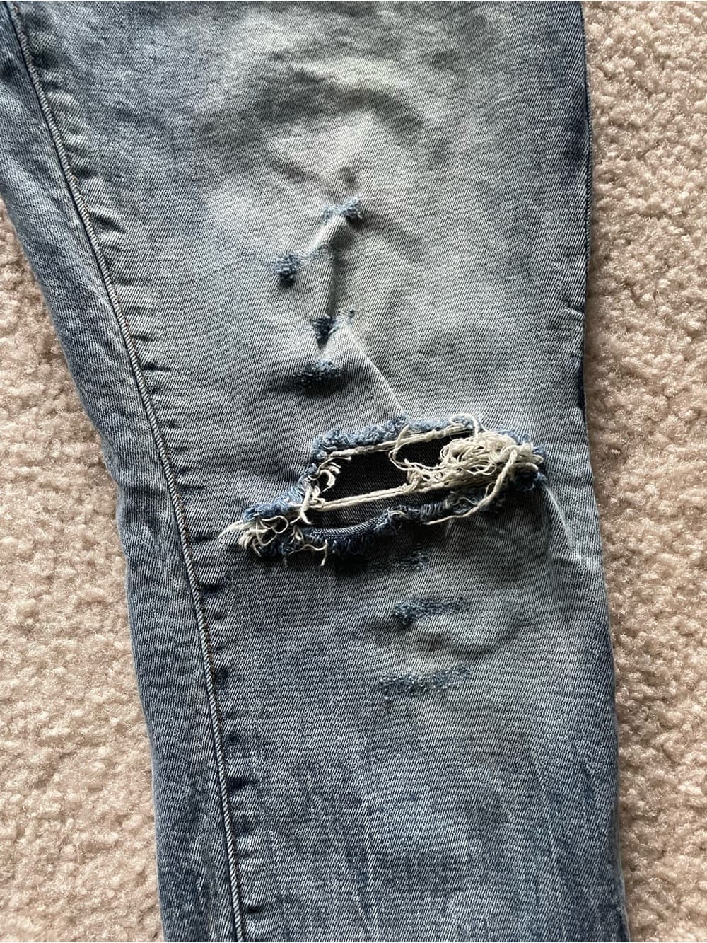Jordan Craig Blue Slim Distressed Men’s Jeans Size 34x32 (closer to 30” inseam) - Thumbnail 7