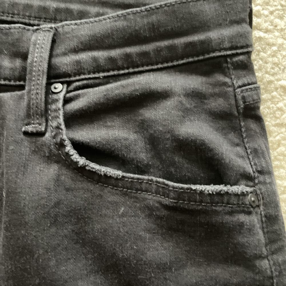 MOTHER Jeans High Waisted Rider Ankle Women's 31 Black "Not Guilty" Straight Leg - Thumbnail 8