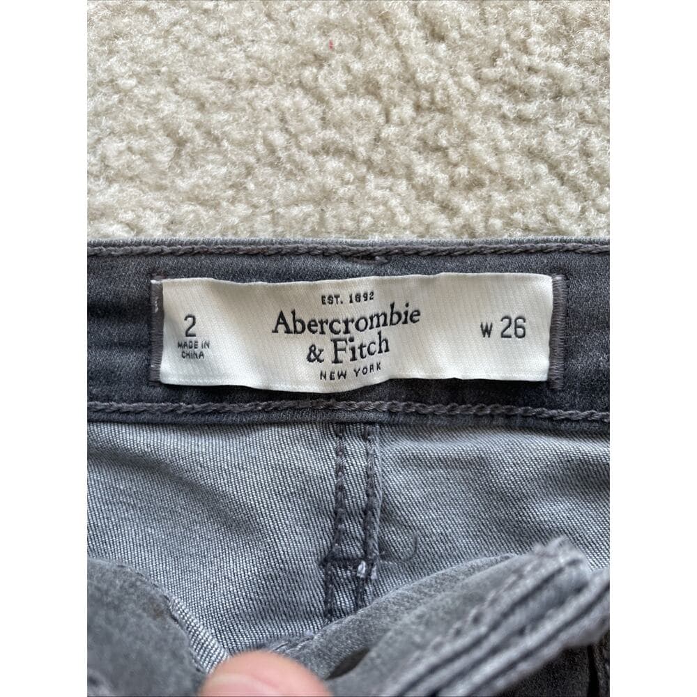 Abercrombie & Fitch Pant Jeggings Womens Size 2 W26 Grey Stretch Brand New WTags - Thumbnail 2
