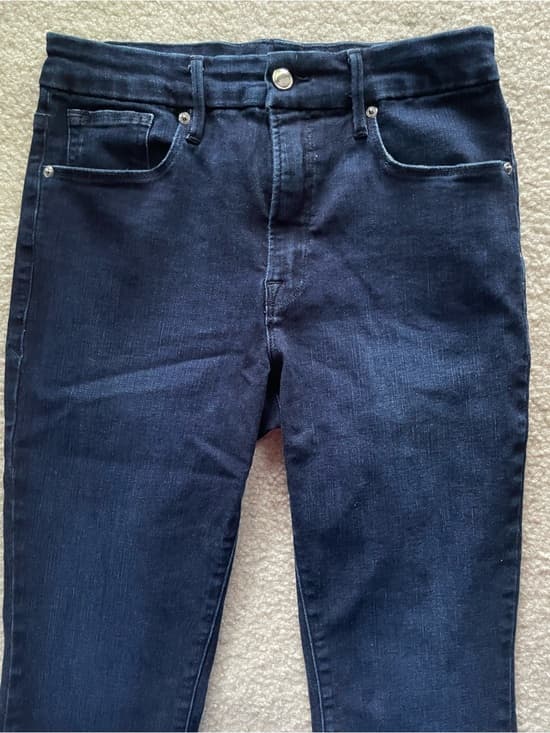 Good American Dark Blue Straight-Leg Jeans Women’s Size 10/30 Preowned Excellent - Thumbnail 10