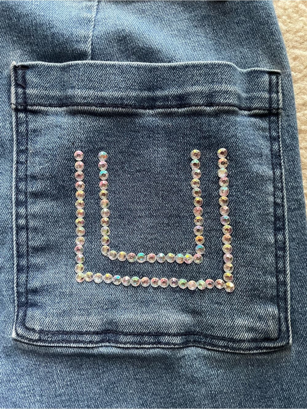 Odyn Women’s Wide-Leg Blue Jeans Custom Temple University Theme - Size 12/30 - Thumbnail 7