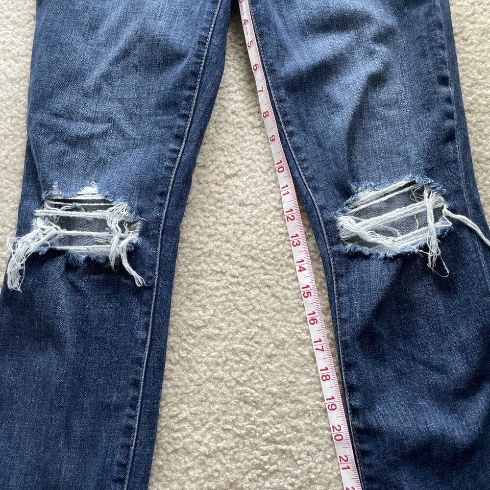L’Agence High Line High Rise Skinny Distressed Raw Hem Blue Jeans Women Size 28 - Thumbnail 5