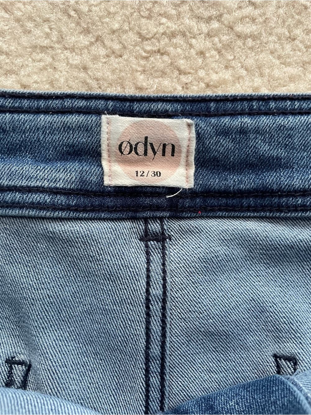 Odyn Women’s Wide-Leg Blue Jeans Custom Temple University Theme - Size 12/30 - Thumbnail 2