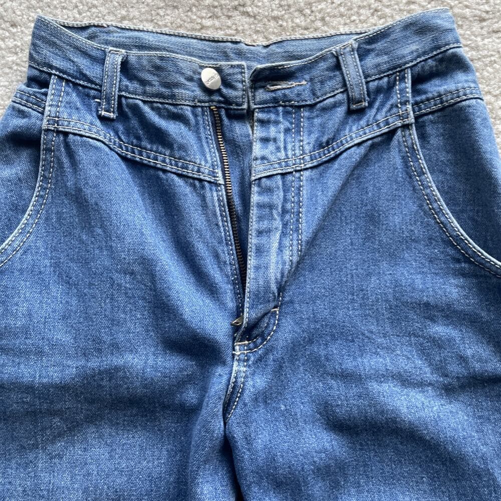 Gitano High Waisted Tapered Leg Blue Jeans Womens Size 6 Short Preowned - Thumbnail 8