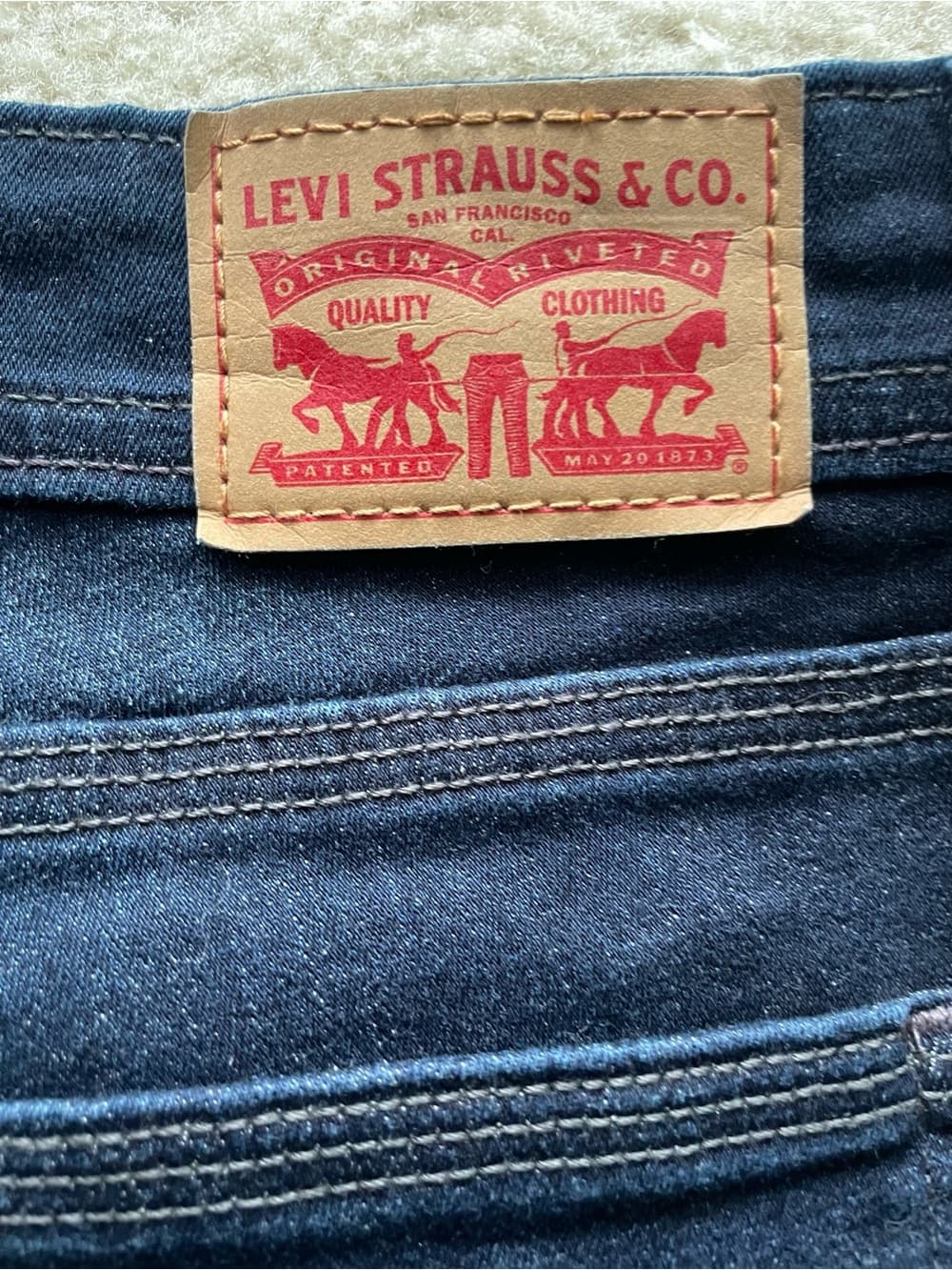 Levi's 529 Curvy Bootcut Distressed Dark Blue Jeans Women’s Size 33 - Thumbnail 9