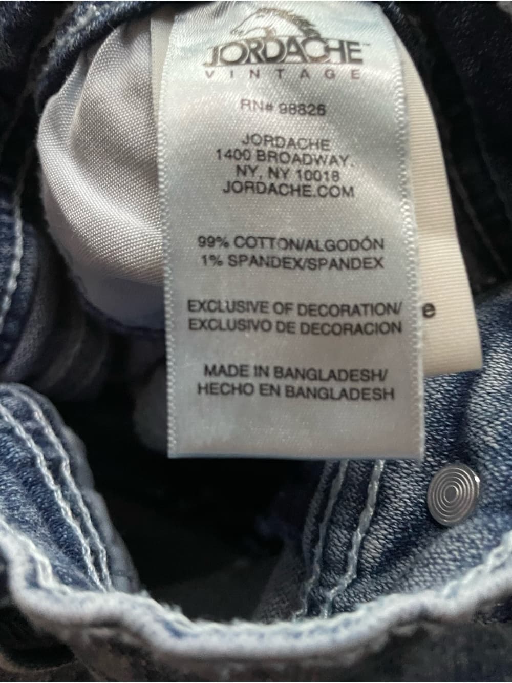 Jordache Women's Skinny Vintage Acid-Blue Jeans with Red Size 31 - Thumbnail 3