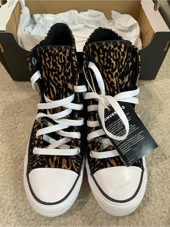 Converse Chuck Taylor Leopard Print High Top Sneakers Womens 6 Mens 4 - Thumbnail 12