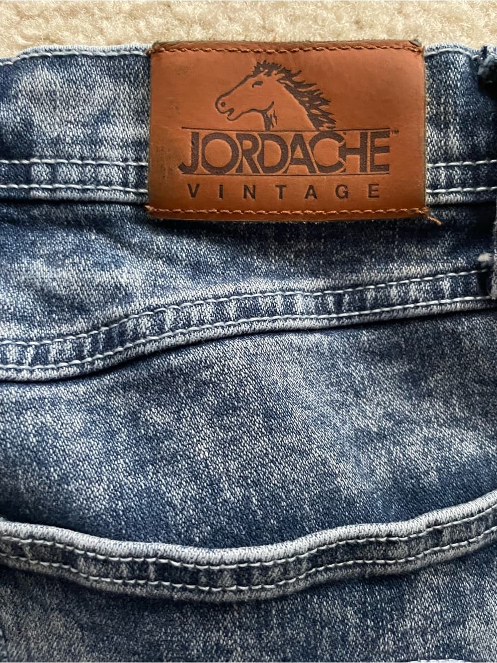 Jordache Women's Skinny Vintage Acid-Blue Jeans with Red Size 31 - Thumbnail 9