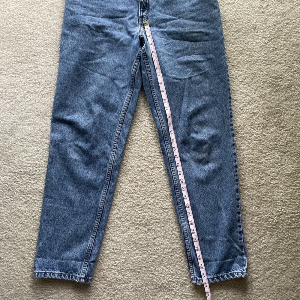 Levis 550 Relaxed Fit Tapered Leg 100% Cotton Womens 12M Blue Zipper Fly - Thumbnail 3