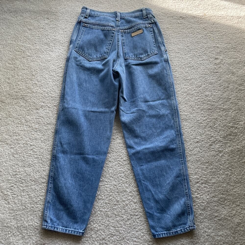 Gitano High Waisted Tapered Leg Blue Jeans Womens Size 6 Short Preowned - Thumbnail 5