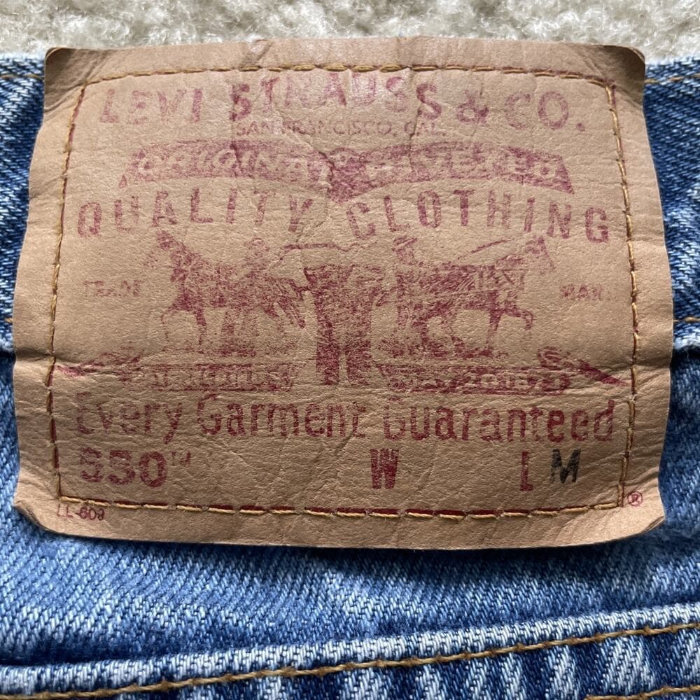 Levis 550 Relaxed Fit Tapered Leg 100% Cotton Womens 12M Blue Zipper Fly - Thumbnail 6