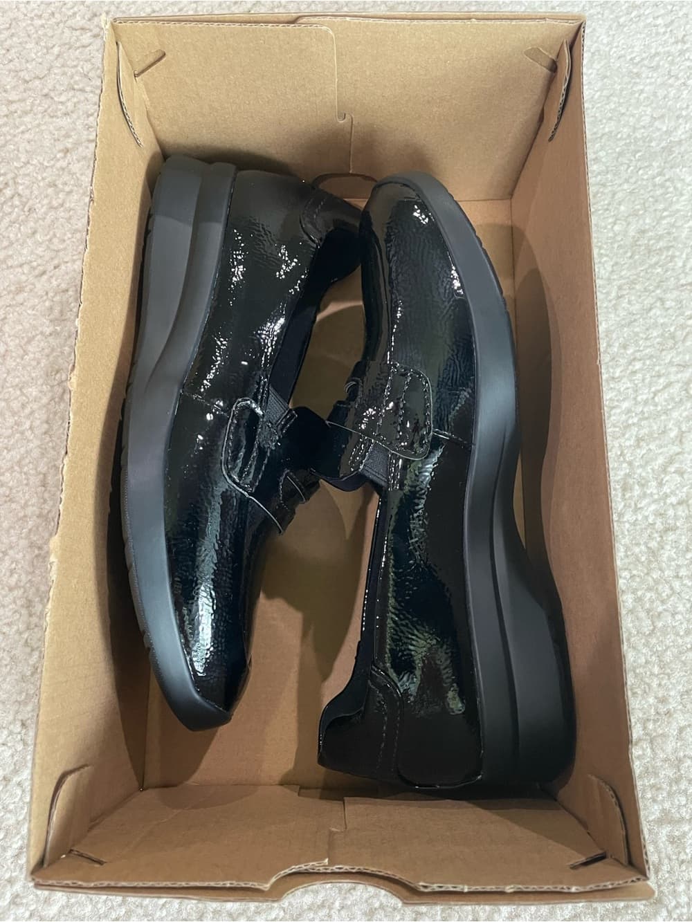 Clarks Elowyn Penny Women's Black Patent Slip-On Loafers Size 7.5 Medium NWT - Thumbnail 8