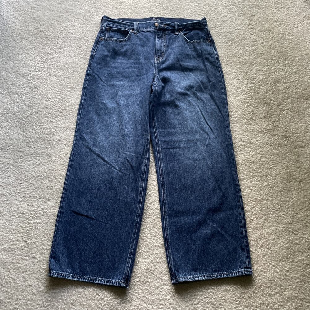 J Crew 90s Vintage Baggy Blue Jeans Womens Size 28 Preowned - Thumbnail 2