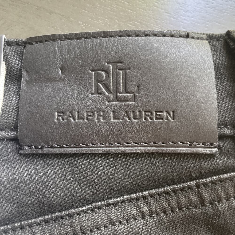 Lauren Ralph Lauren Black Super Stretch High Rise Skinny Ankle Jeans Size 16 New - Thumbnail 5