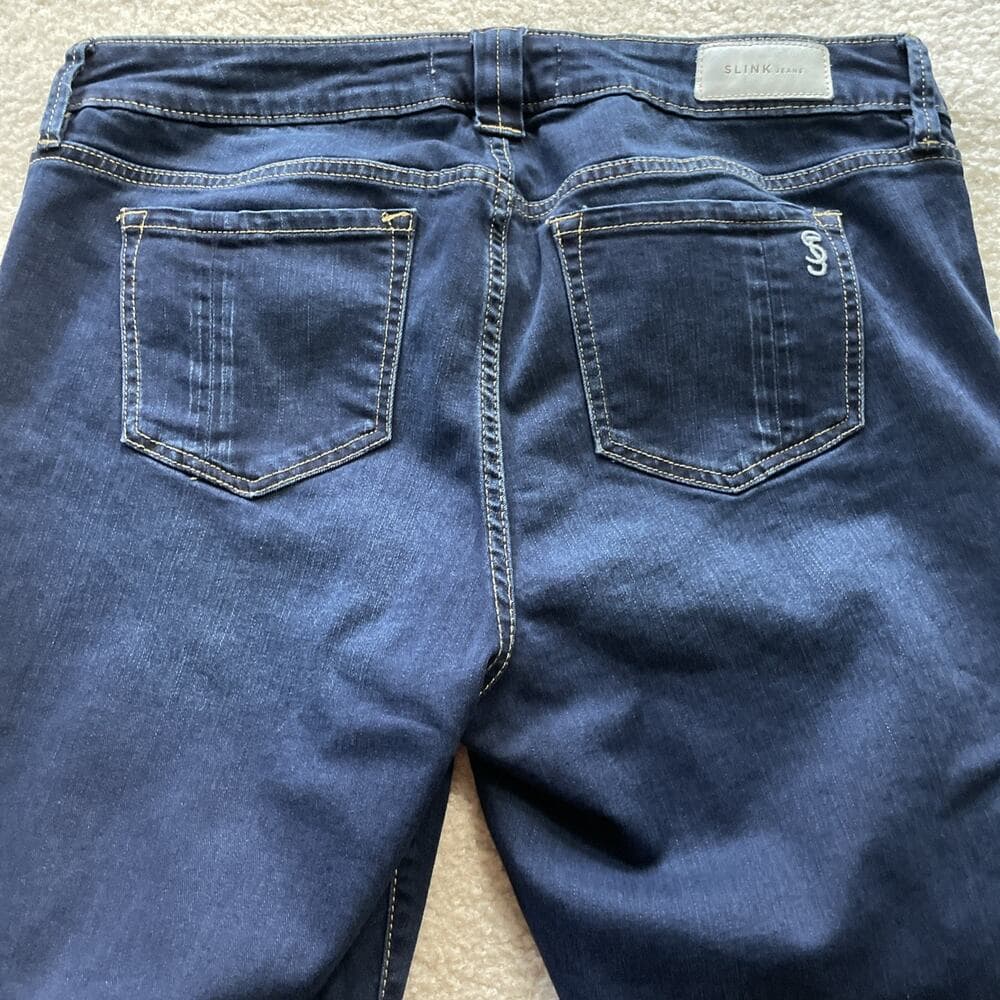 Slink Jeans Curvy Fit Ankle Crop Dark Blue Womens Size 14 Preowned Excellent - Thumbnail 8