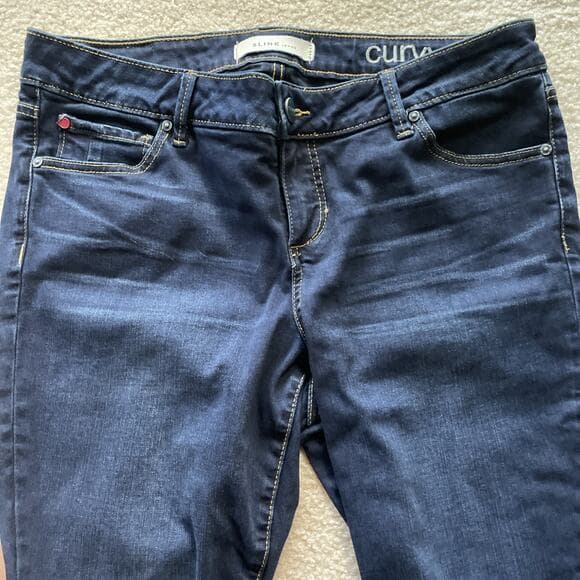 Slink Jeans Curvy Fit Ankle Crop Dark Blue Womens Size 14 Preowned Excellent - Thumbnail 12