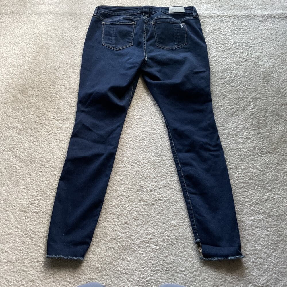 Slink Jeans Curvy Fit Ankle Crop Dark Blue Womens Size 14 Preowned Excellent - Thumbnail 7