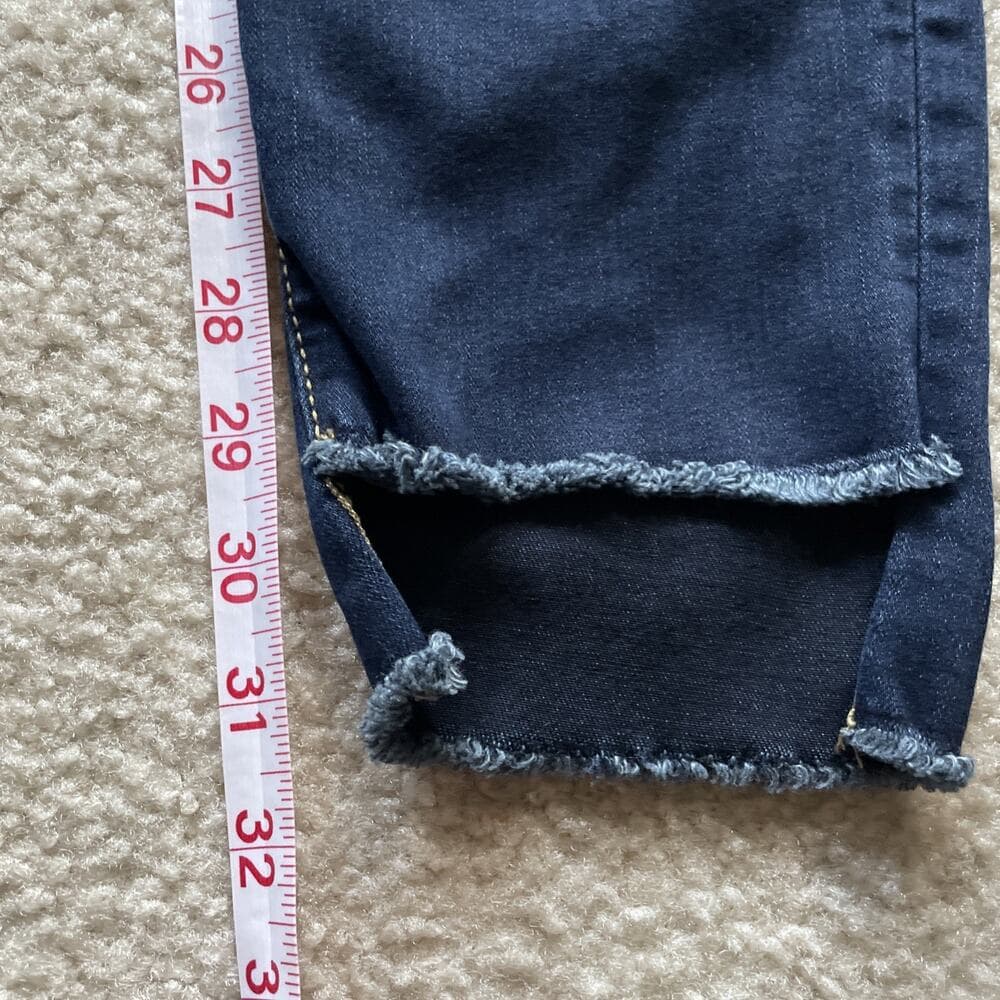 Slink Jeans Curvy Fit Ankle Crop Dark Blue Womens Size 14 Preowned Excellent - Thumbnail 2