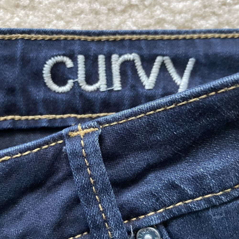 Slink Jeans Curvy Fit Ankle Crop Dark Blue Womens Size 14 Preowned Excellent - Thumbnail 5