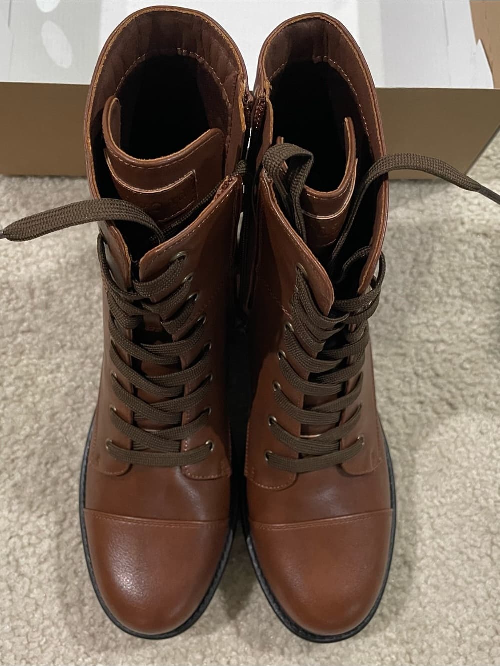 Indigo Road Brown Lace-Up Ankle Boots w Side Zipper and Buckle Women’s Size 6 - Thumbnail 6