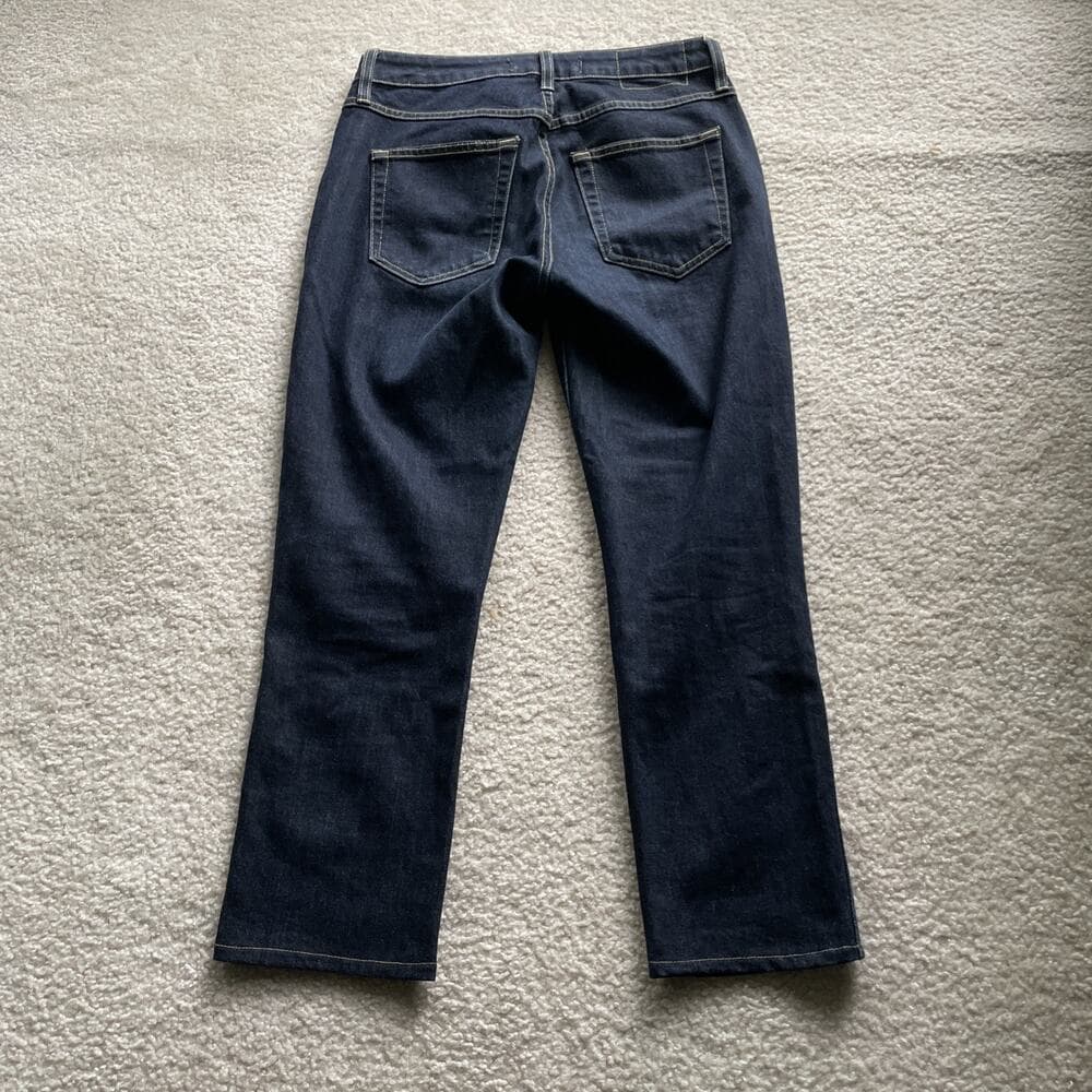 AMO Babe Soft Raw Dark Blue Jeans Womens Size 26 Preowned Excellent - Thumbnail 7