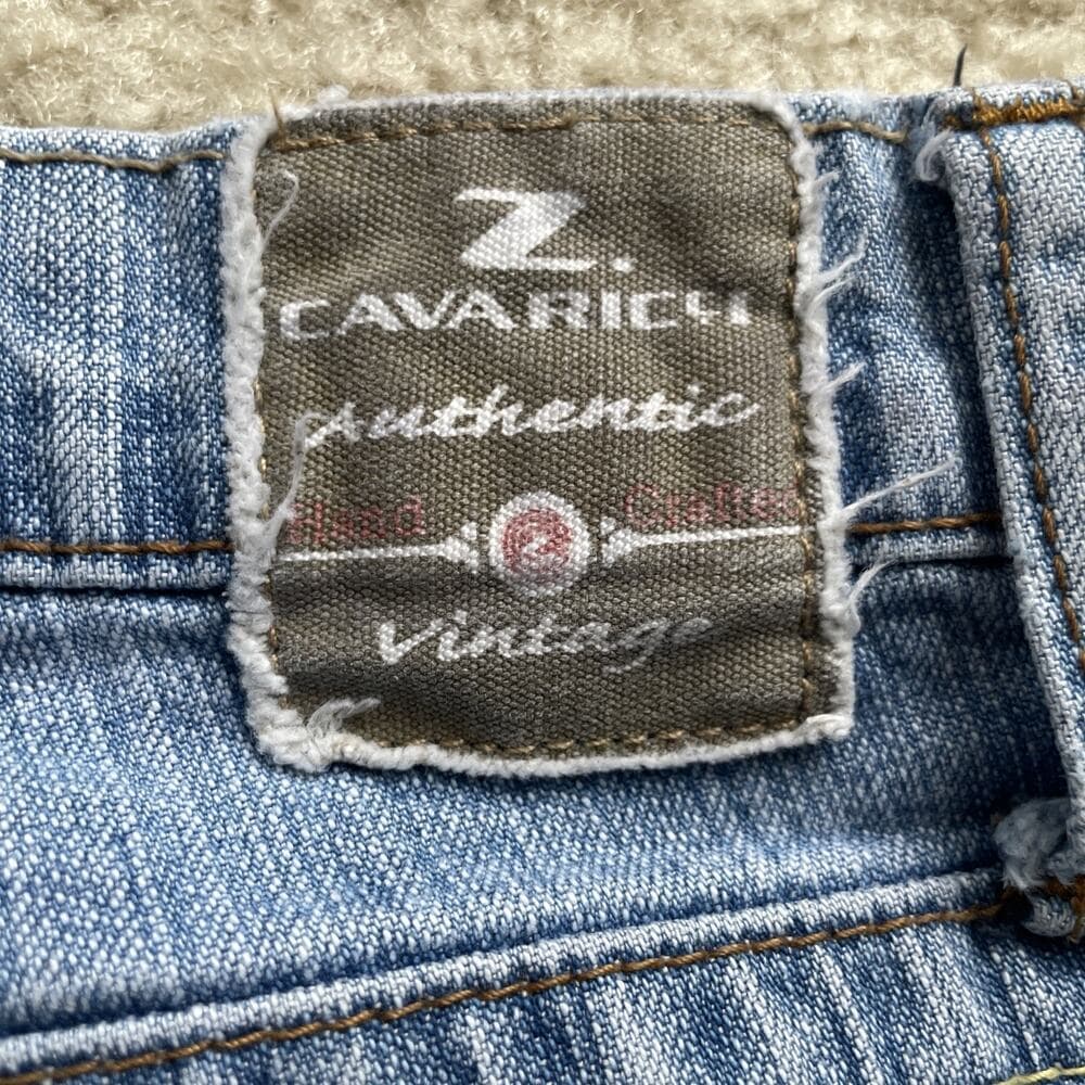 Z Cavaricci Jeans Womens Adult Size 8 Blue Straight Floral Graphic - Thumbnail 7