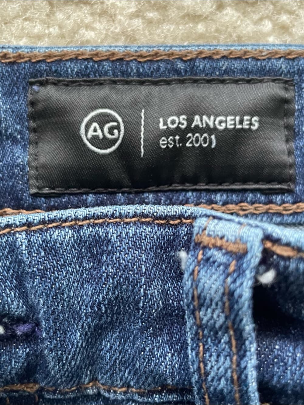 Ag Adriano Goldschmied Women's Farrah Boot Crop Cut Dark Blue Jeans Size 28 - Thumbnail 4