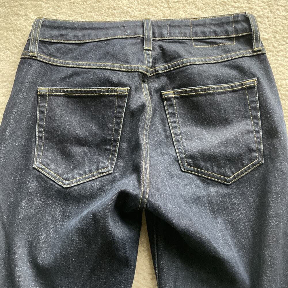 AMO Babe Soft Raw Dark Blue Jeans Womens Size 26 Preowned Excellent - Thumbnail 8